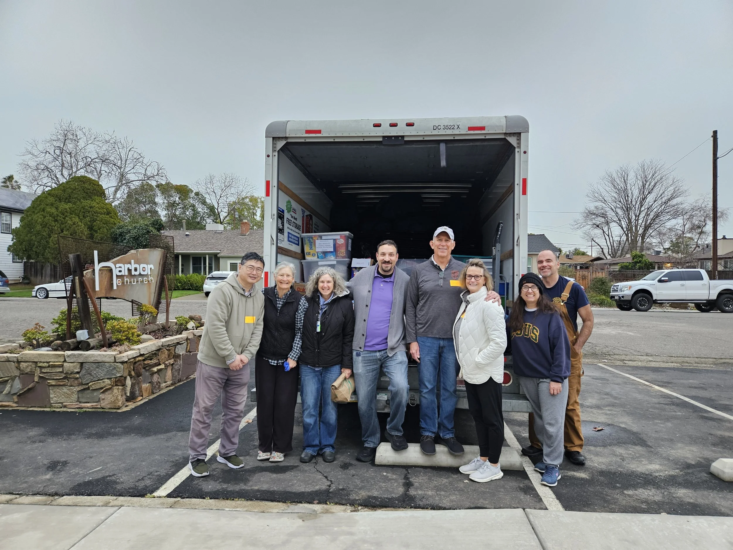 Volunteers loading Winter Shelter supplies at Harbor Church