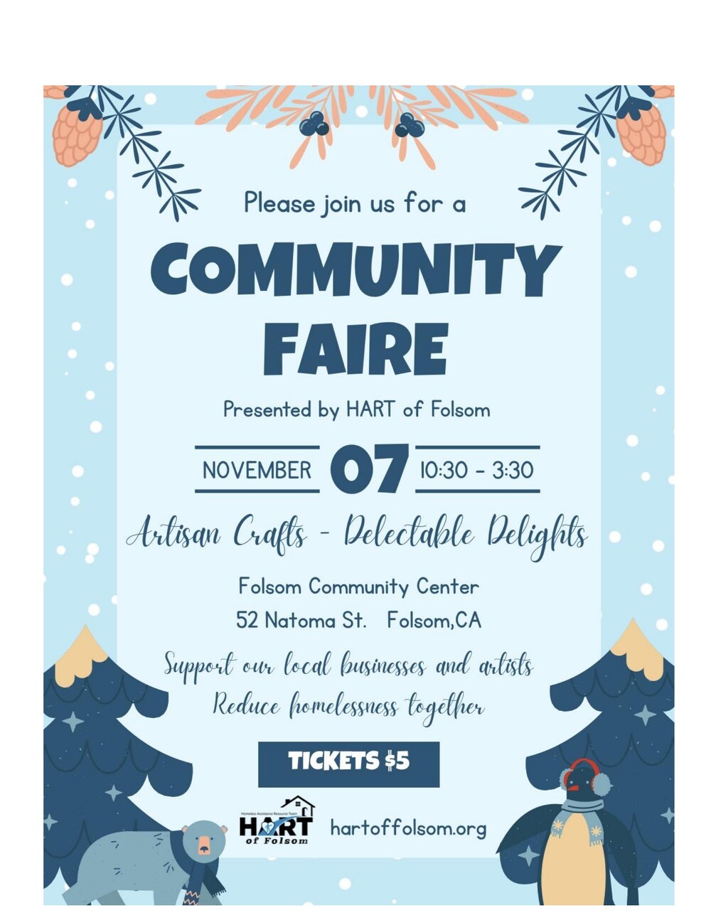HART of Folsom Community Faire 2026 flyer