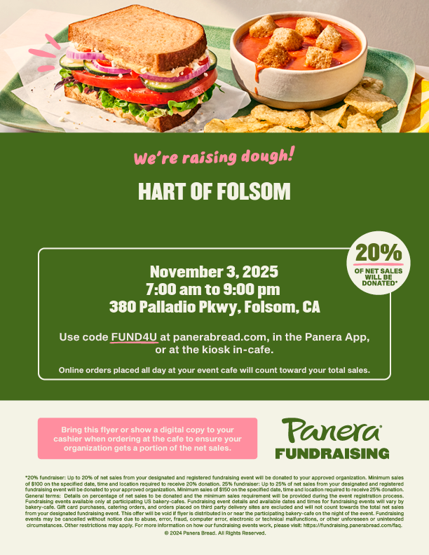 Panera Bread Fundraiser (2025) flyer